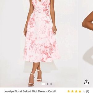 Lovelyn Floral Belted Midi Dress - fashion nova